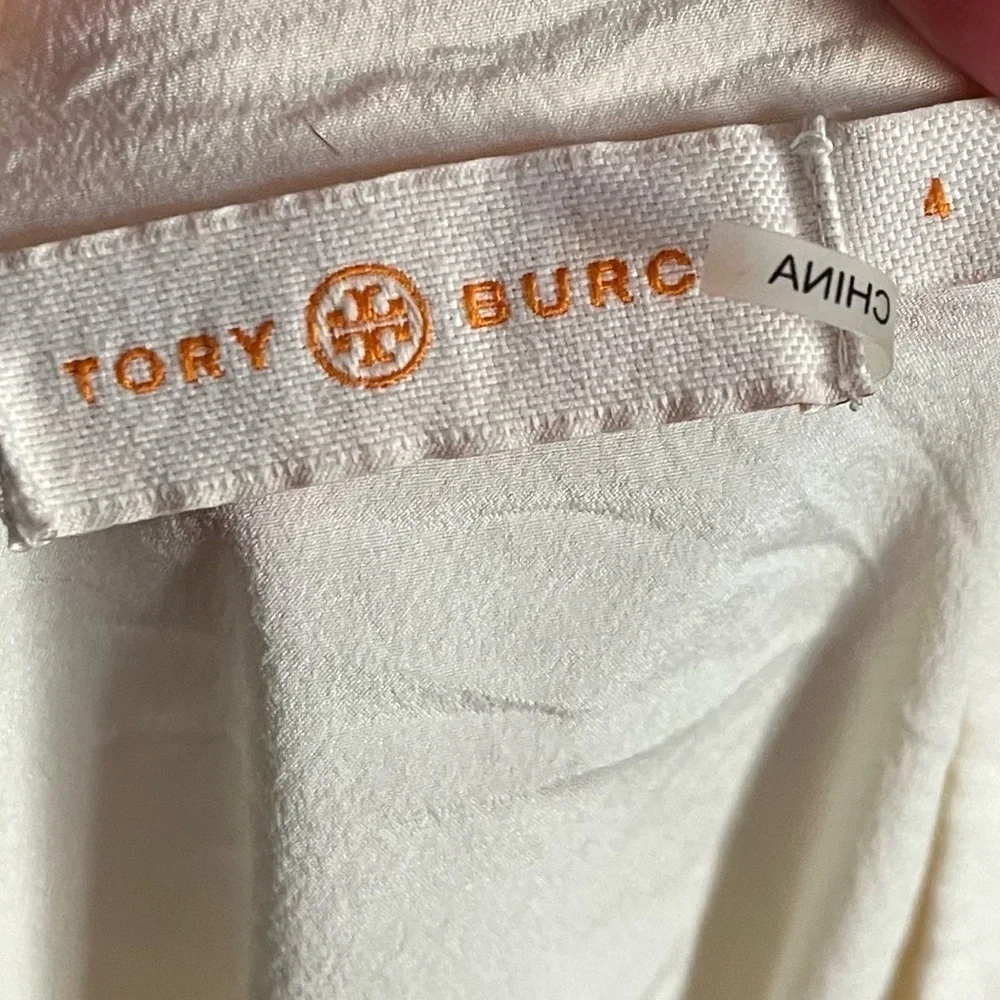 Tory Burch • Cream Ivory Silk Button Down Blouse